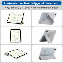DANYCASE Y-Fold 保護殼,高透明壓克力材質,相容於 iPad (A16) 11代 11吋、10代 10.9吋、Air 8 (M4) 11吋 2026、7代、8代、9代 10.2吋、Pro 11 2020-2022、Air 7/6 (M3/M2) 11吋 - 藍崽 - 查看 7