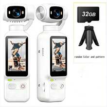 4K HD Video Recording Pocket Camera 1800mAh Battery 180° Rotatable 1.9-Inch Screen Webcam USB-C Charging Port 32G Memory Card Mini Audio Video Compact Camera Outdoor Sports Camera Suitable For Outdoor Sports, Cycling, Travel And Other Scenes - View 11