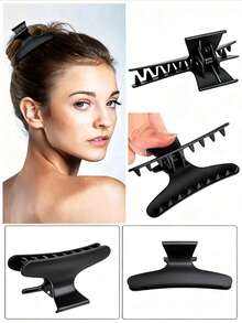 12/3pcs Butterfly Hair Clips Hair Styling Tools Hair Clips For Hair Salon Photography Studio Makeup Shop School Use Portable - Multicolor a - View 3