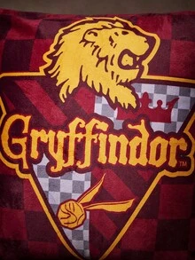 HARRY POTTER X Joivida 枕頭套與地毯套組，幻想風家居裝飾，裝飾性抱枕套，柔軟防滑地毯，臥室與客廳配件 - 紅色 - 查看 4