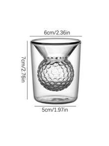 Small Double-Wall Golf Glass Espresso Cup, Fun Mini Cup, Suitable For Juice, Milk And Tea, Perfect Gift For Male And Female Golfers - Multicolor - View 4