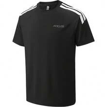Kaos Lengan Pendek Kasual Katun Murni Adidas Musim Panas Terbaru, Atasan Bernapas - Hitam - View 6