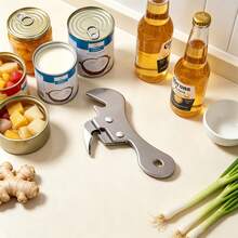 Portable 2-In-1 Can Opener And Beer Bottle Opener, Stainless Steel Durable Can Opening Tool, Suitable For Home Kitchen, Outdoor Camping, Picnic Party, Essential Multi-Function Lid Opening Tool For Christmas, Thanksgiving, Halloween, Easter, Independence Day Holiday Gatherings And Food Preparation - View 2