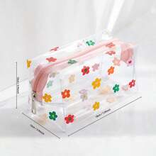 Floral Transparent Waterproof Makeup Bag Women Portable Large Capacity Girl Storage Travel Toiletry Bag - Multicolor - View 9
