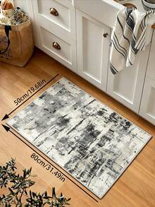 1pc Modern Abstract Print Area Rug, Traditional Polyester Fiber Rectangular Easy Care Washable Home Decor Carpet, Suitable For Living Room, Hallway, Bedside, Sitting Room, Bedroom - Multicolor - View 9