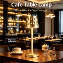 1pc Cordless Table Lamp With Touch Control Rechargeable LED Lamp - Fashionable Minimalist Design, Gold, Coffee - USB Charging, Adjustable Color Temperature, Suitable For Restaurant, Bedroom, Bar, Outdoor Party, Camping, Cafe, Rechargeable Table Lamp, Gift - Multicolor - View 9