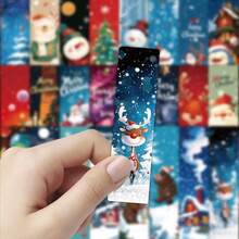24pcs Christmas Bookmarks, Christmas Theme Holiday Party Photo Decoration Paper Bookmarks DIY Reading Cardstock - A - View 3