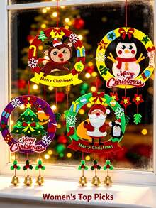 1pc Christmas DIY Felt Gift Set, Kindergarten Handmade DIY Craft Kit, Themed Costumes, Toys & Games, Children's Arts & Crafts, Children's Handmade Kit, Children's Sewing Set, Christmas Gift, Classmate & Friend Gift, Parent-Child Interaction - Multicolor - View 1