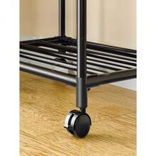 Estante de hierro de 6 niveles, estantes de cocina, estanterías y estantes de almacenamiento, estantes de garaje, ideal para despensa y organizador perfecto para soluciones de almacenamiento y estanterías de garaje - Negro - Ver 8