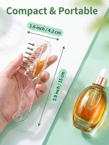 Transparent Visible Liquid Storage And Guide Comb, Ball-Bearing Metal Guiding Teeth For Even Liquid Distribution, Can Replace Manually Applying Hair Care Combs, Essential Oils Soothe The Scalp And Soften Stubble, Home Scalp Care, Portable Hair Comb - Multicolor - View 9