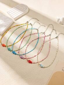 1pc Women Bohemian Style Fish Decor Necklace - Beaded Necklace - View 4
