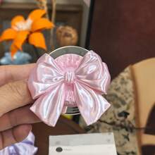 Coquette Satin Big Bow Magnetic Phone Grip Holder, Shiny Fabric Bow MagSafe Phone Socket, Rotatable Foldable Phone Stand For Girls - Multicolor - View 11