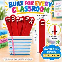 Numbered Classroom Pull Sticks With Storage Box, Equity Sticks For Student Selection Durable Plastic Classroom Management Tools, Pick Me Sticks For School, Reusable Name Sticks For Random Calling - View 5