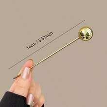 2pcs/4pcs Minimalist Round Ball Hair Sticks, Solid Color Hair Pins For Bun Fixing, Versatile Daily Hair Accessories - 2pcs Gold + Silver - View 6