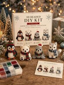 Christmas Bead Stringing Kit Set, Containing An Instruction Manual And A Set Of Handmade Materials. The Handmade Kit Is Suitable For Adults, Family Collaboration, Christmas Gifts, And Home Decorative Handcrafting. Handcrafting Set. - Sets - View 18