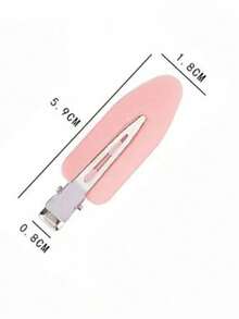 5pcs Minimalist Seamless Hair Clips Suitable For Daily Wear - Pink - View 5