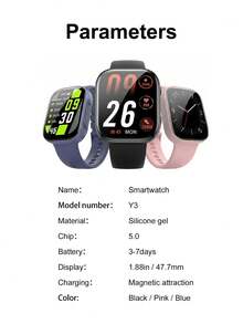 AOC Y3 Smart Wearable Watch 1.88 Inch HD Touch Screen IP68 Waterproof Health Monitoring Multiple Sports Modes Unisex Compatible With IOS/Android - View 12