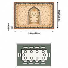 1PC Middle Eastern Arch Pendant Light Pattern Faux Cashmere Machine Washable Area Rug, Arabic Persian Islamic Palace Vintage Rectangular Soft Carpet, Living Room Bedroom Home Decor, All Season Use, Aesthetic Home Decoration - Multicolor - View 13