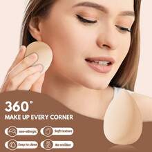 48/32Pcs Total Makeup Tool Kit, 32 Pcs Skin Tone Makeup Brushes, 1 Pc Storage Bag, 15 Pcs Makeup Puff Set. Soft Fluffy Bristles Pick Powder Gently, Puff Accessories Create Natural Seamless Base Makeup, White Butterfly Bag Organizes All Beauty Tools. - Multicolor - View 7