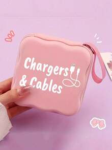 Portable Square Digital Case For Ccd Camera Chargers, Earbuds, Memory Cards & Cables. Compact Travel Pouch With Fun Prints To Protect Small Electronics. Perfect For Commutes, Trips, Office & Dorm Use. Great Gift For Birthdays, Easter And Christmas. - Multicolor - View 15