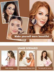 20/22/36Pcs Total Makeup Tools Kit, 20Pcs Makeup Brushes Set, Soft Synthetic Hair Cosmetic Brushes For Face & Eyes, Includes Makeup Sponges, Triangle Powder Puffs, Mini Puffs, Makeup Brush Cleaning Bowl, Multifunctional Cosmetic Accessories For Daily - Multicolor - View 5