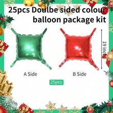 25pcs Double-Sided Square Aluminum Foil Balloons, 19 Inch Square Metallic Foil Balloons Wall, Suitable For Weddings, Graduations, Birthday Parties, Gender Reveal Parties, Fit For Various Party Backdrops Decoration - Multicolor - View 40