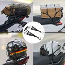 4pcs Cycling Travel Luggage Straps, Elastic Luggage Fixing Straps Including 3 Elastic Straps And 1 Elastic Net, Convenient For Storing Items. Provides Reliable Fixing Effect - Multicolor - View 4