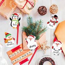 Julklappsset med självhäftande anteckningsblock och pennor, snögubbe, tomte och pingvinformade memo-block med rött band för julpartygåvor, självhäftande anteckningsblock för julmeddelanden, perfekt för hem- och kontorsbruk - Flerfärgad - Visa 2