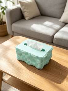 1pc Macaron Color Tissue Box, Artistic Design, Dining Table Decor, Home Tissue Storage, Exquisite Home Gift - View 9