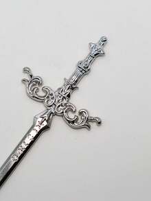 1/3pcs Gothic Style Sword Hair Stick, Viking Wave Rune Sword Hair Stick, Norwegian Style Party Hair Accessory - Multicolor - View 5