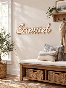 1PC Customized Name Sign, Double Layer Material Durable, Personalized Baby Name Photo Prop Decor, Multi-Functional Wall Hanging Children's Room Decoration, Nursery Decor, Custom Name Sign, Customized Baby Shower Party Decoration, Perfect Gift For Boys And Girls Baby, Room Decor - Multicolor - View 5