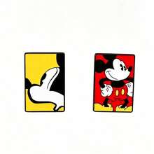 Disney 2件裝可愛米奇鼠復古琺瑯胸針，卡通老鼠金屬領飾針，適合衣服、包包裝飾禮物 - R - 查看 13