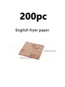 200 Lembar Kertas Roti, Kertas Perkamen, Kertas Pembungkus Sandwich, Perlengkapan Memanggang (Penempatan Pola Asimetris dan Acak) - MultiWarna - View 10