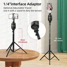 AXNEN AI Gimbal Stabilizer, Suitable For Smartphones, 360° Auto Face Tracking, Desktop Tracking Gimbal Stand, Applicable For Cameras & Action Cameras, Optional Remote Control, Suitable For Summer Vacation, Travel, Outdoor Activities, Live Streaming Selfie Stick, Tripod, High Load Capacity - Multicolor - View 6