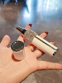 Botol Isi Ulang Parfum 12ml 1 buah Botol Semprot Toner Rambut Minyak Ultra Halus Mewah Berkilau dengan Hiasan Berlian Imitasi Wadah Dispenser Cairan Kosmetik Portabel untuk Perjalanan Hadiah Istimewa - View 6