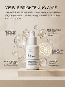 The Ordinary Niacinamide 5% Face And Body Emulsion 100 Ml – Emulsion, Brightening, For All Skin Types, Niacinamide, Suitable For Daily Skincare Routine - White - View 2