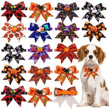 6/10pcs Halloween Pet Bow Tie Pumpkin Hat Decor, Holiday Party Supplies, Universal For Cats And Dogs, Random Color - Multicolor - View 1