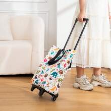 Multifunctional Shopping Cart, Easy To Fold, Equipped With Wheels For Convenient Movement, Made Of Durable Oxford Fabric, Perfect For Shopping And Travel - Multicolor - View 15