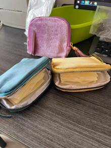Velvet Travel Jewelry Bag, Portable Multi-Function Zipper Dustproof Storage Pouch, Suitable For Rings Earrings Bracelets, Soft Organizer Bag, Outing Coin Purse, Bus Card Holder - Multicolor - View 12