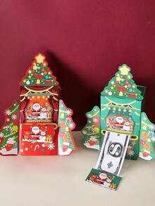 1 Set Christmas Tree Shaped "Money Pull" Gift Box - Creative Cash Gift Box With Surprise Pull Tab; A Fun And Unique Way To Give Christmas Gifts, Perfect For Christmas Holiday Party Supplies And Decorations - View 11