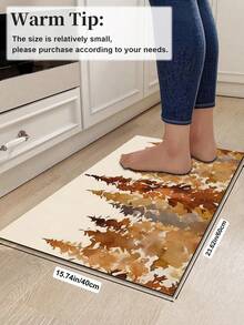 1/2pcs Christmas Kitchen Decor Rugs, Christmas Tree Pattern Design, Winter Kitchen Rugs And Mats, Non-Slip Washable Absorbent Kitchen Accessories Decor Mats, Christmas Holiday Gifts! - Multicolor - View 13