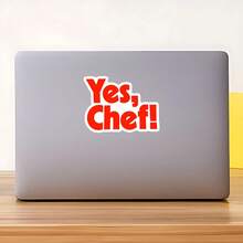 1PC Workplace Culinary Decal Sticker, Yes Chef Cooking Humor Vinyl Sticker For Kindle Laptop, Waterproof Laptop Sticker For Water Bottle Journal Travel Case, Unique Gift For Pastry Chefs Bakers Coworkers Friends - Multicolor - View 9