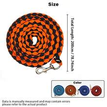 2m Braided Horse Lead Rope With 360° Rotating Metal Snap Hook, Nylon Woven Horse Lead Rope, Outdoor Horse Training, Grazing, Tethering, Equestrian Lead Equipment - Horse Lead Rope - View 4