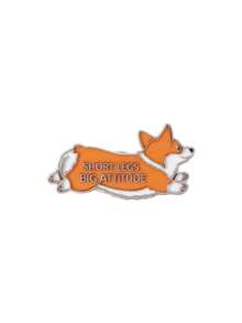 Cartoon Cute Corgi Metal Brooch Creative Animal Enamel Pin Versatile Clothing Bag Decoration Accessory - Multicolor - View 12