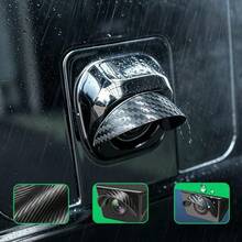 Vỏ che mưa cho camera lùi ô tô, chắn nước hình ảnh 360°, vân sợi carbon, tấm che nắng, vỏ che mưa, chất liệu PVC, vỏ bảo vệ đa năng cho camera lùi, camera bên hông và camera trước - Mẫu dùng chung - Xem 6