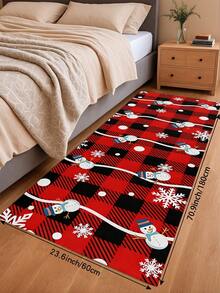 1/2pcs Christmas Kitchen Decor Rug, Christmas Tree Pattern, Winter Kitchen Rug And Mat, Non-Slip Washable Absorbent Kitchen Accessories Decor Mat, Christmas Holiday Gift! - Multicolor - View 14