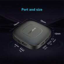 New Network Set-Top Box T1 RK3518 Chip Android 14.0 2.4G&5G Dual-Band WiFi 6 2GB RAM 16GB Storage Bluetooth 5.4 Bluetooth Voice Remote Control 4K Media Player TV Box - Black - View 8