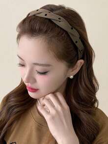 1pc Vintage Polka Dot Headband, Fashionable And Versatile, Suitable For Daily Commute, Can Fix Loose Hair, Create Fluffy And Lightweight Style - Multicolor - View 6