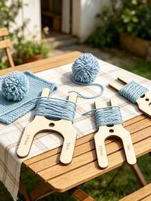 16pcs Pom-Pom Maker Tool Set With 4 Sizes - DIY Suitable For Handmade Fabric & Crochet Plush Balls, -Colored Craft Tool For Amigurumi, Yarn Balls, Pom-Poms For Crochet - For Hobbyists And Beginners - New Model - View 5