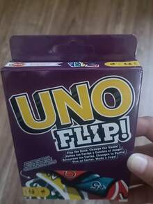 Splendor 1 Box UNO Flip Card Game, Double-Sided Colorful Playing Cards, Flip Gameplay, Suitable For 2-10 People Fun Family Party Game, Birthday Christmas Holiday Gift - Purple - View 12